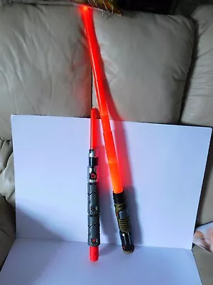 £19.99 • Buy Star Wars Blade Builders Red Extendable Sith Lightsaber Light Up Cosplay Toy X2