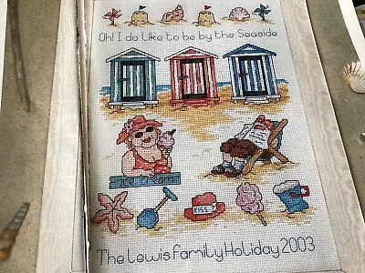 Maria Diaz Personalised Seaside Sampler Design  Cross Stitch Chart Only /832 • £0.99