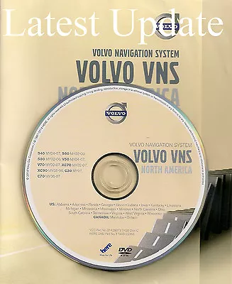 2002-2009 Volvo S60 Navigation DVD Map V2015 Update Coverage Midwest & Southeast • $159