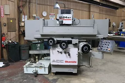 12  W 24  L Okamoto ACC -12-24ST 3X AUTO FEEDS AUTO IDF SURFACE GRINDER EMC • $19500