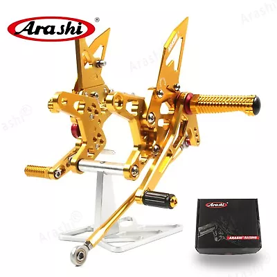 Arashi Adjustable Racing Footrest Rearsets Fot Suzuki Ninja ZX6R ZX636 2007 2008 • $146.82