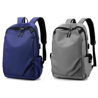 Waterproof Men Women Backpack Bookbag School Travel Laptop Rucksack Zip Bag Blue • $13.86