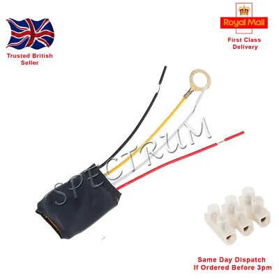 3 Way Touch Light Sensor Switch For Lamp With Terminal Block + Wiring Diagram. • £3.49