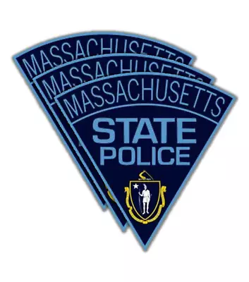 3  Non-Reflective Massachusetts State Police Logo Sticker Decal - 3 Pack • $4.95