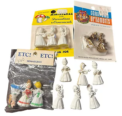 Miniature Victorian People Dancing Musical Instruments Crafting Dioramas Vintage • $22.99