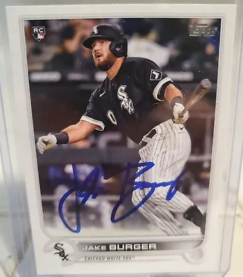 JAKE BURGER 2022 Topps Rookie RC Card Auto CHICAGO White Sox Card Miami Marlins • $10