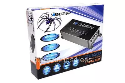 Soundstream ST4.1000D 500 Watts Compact 4-Channel Motorcycle Audio Amplifier • $119.90