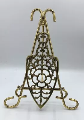 Rare Vintage Solid Brass Trivet Virginia Metalcrafters Cypher Rossetti • $17.99