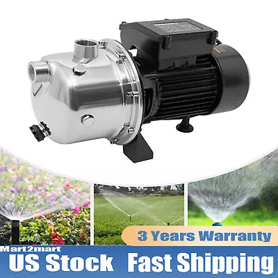 Stainless Shallow Well Pump Garden  Lawn Irrigation Water Jet Pump 1.5 HP 115V • $108.30