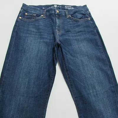 7 For All Mankind KIMMIE Jeans Womens W32 L32 Straight Leg Blue Denim Egypt • $29.95