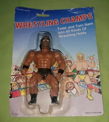 Vintage 80s Wrestling Champs Jimmy Snuka Figure Toy MOTU Remco KO • $25
