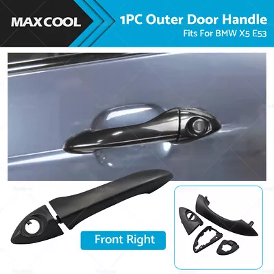 Outer Door Handle Front Right Side RHD For BMW X5 E53 2000-2005 2006 Dumb Black • $31.80