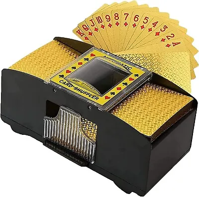 Automatic Card Shuffler (1-2 Deck) Battery Operated Electric Card Shuffler Mach • $22.45