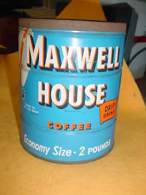 Vintage Maxwell House Coffee Tin Can 2 Pound Drip Grind • $22