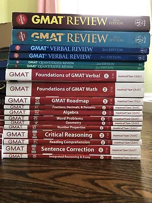 Manhattan Prep GMAT Study Guides (5th Edition) + Supplemental GMAT Review Books • $25