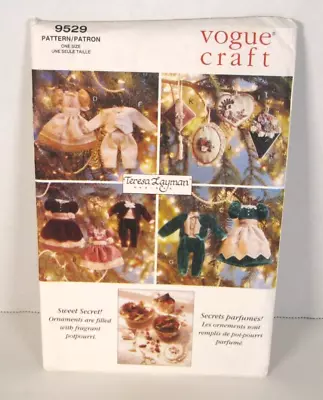 Vogue Craft Victorian Christmas Ornaments 9529 Potpourri Filled -  Uncut Pattern • $8.99