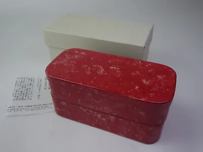 Small Size Kiso Lacquerware  Two-tier Bento Red Harunoya Lacquer Ware Studio • $68