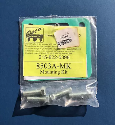 OSCO MARINE MANIFOLD EXHAUST MOUNTING KIT P/N# 8503A-MK Bolts & Gasket • $12.99