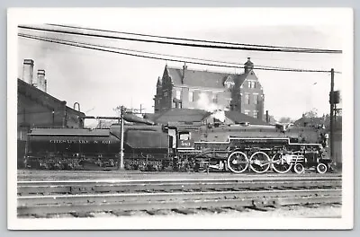 Chesapeake & Ohio Railroad Steam Locomotive 483 Vintage RPPC Real Photo Postcard • $239.99