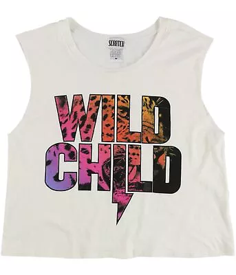Scratch Womens Wild Child Muscle Tank Top Off-White Medium • $16.54