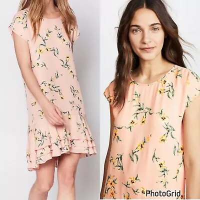 Anthropologie Joie Coreen 100% Silk Pink Floral Ruffled Mini Spring Vacay Dress • $24.88