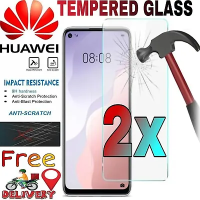 Tempered Glass Screen Protector For Huawei P40 P30 P20 Pro Lite Protection Guard • £1.99