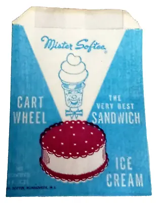 Vtg Mister Mr Softee Ice Cream Sandwich Wrapper NOS New 1950s • $10.99