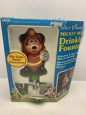 Vintage Mickey Mouse Fireman Arco & Walt Disney Outdoor Drinking Water Fountain • $9.99