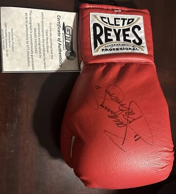 $100 • Buy MANNY PACQUIAO Signed Auto Autograph CLETO REYES Glove W/COA Signature Series !!