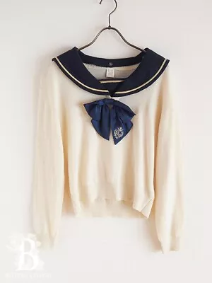 🌹Secret Honey🌹Removable Sailor Sweater Tie Off White Romantic Japan I020 • $55