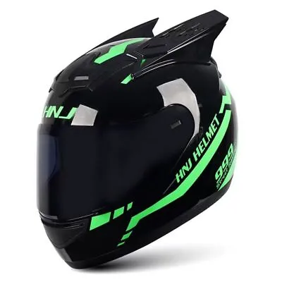 4 Season Motorcycle Full Face Helmet Casco Moto Capacete Casque With Horn • $84.99