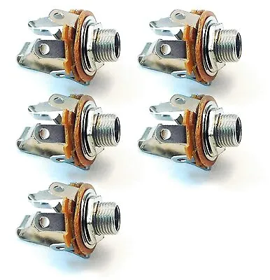 (5) 1/4  (6.3mm) Stereo Jack Closed Circuit Type Panel/Chassis Mount Connector • $9.95