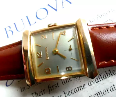 Clean Vintage Men's 1961 Bulova Craftsman F 21 Jewel Cal. 8AC 10k G/F Watch Runs • $5