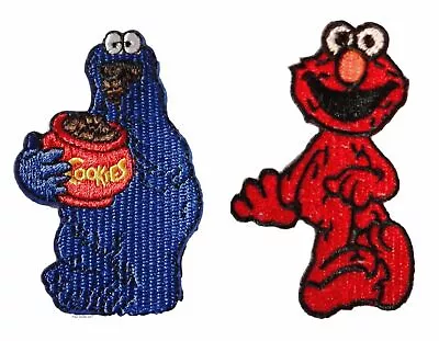 Sesame Street Elmo & Cookie Monster Embroidered Iron On Patch Set Of 2 • $8.99