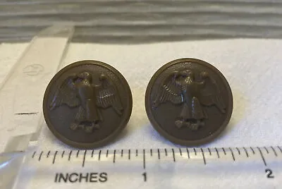 2 US Army WW2 WWII Uniform Buttons WAC Womens Army Corps Walking Eagle 7/8” B10 • $10