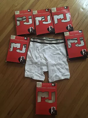 Vintage 1997 MICHAEL JORDAN Collection Boxer Brief Size S 28-30 White LOT Of 6 • $99