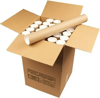 £119.79 • Buy Postal Quality Strong Cardboard Tubes + End Caps 76.5mm A4/a3/a2/a1/a0 Postage