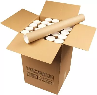 Postal Quality Strong Cardboard Tubes + End Caps 76.5mm A4/a3/a2/a1/a0 Postage • £121.89