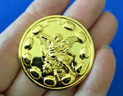 Rare Archangel St Michael Rosary Pocket Token 1-1/2” Saint Medal By Creed • $8.99