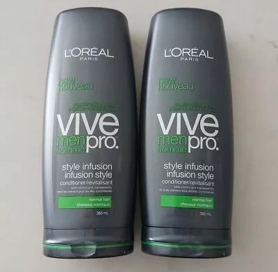 2 L'Oreal Vive Pro For Men Style Infusion Conditioner 13Oz Normal Hair FULL SIZE • $29.49