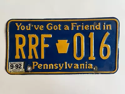 1992 Pennsylvania License Plate  You've Got A Friend  Slogan • $13.99