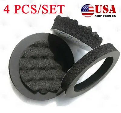 4Pcs 6.5  Wave Shape Car Speaker Bass Door Trim Sound Insulation Cotton Ring Pad • $19.94