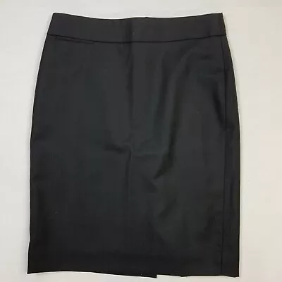 J. Crew Sz 2 Black Lightweight Wool Pencil Straight Career Suit Skirt Lined • $9.99