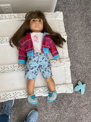 American Girl Doll 18  Just Like Me Green Eyes Bangs Brown Hair Truly Me • $40