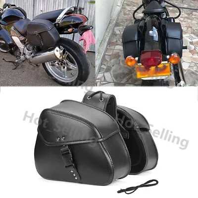 Motorcycle Side Saddle Bags For Yamaha Virago XV 250 500 535 700 750 920 1100 • $63.79