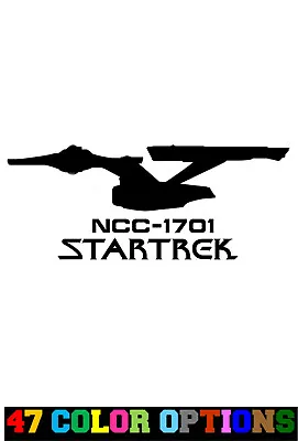 $4 • Buy Vinyl Decal Truck Car Sticker Laptop - Star Trek NCC-1701 Enterprise Starship