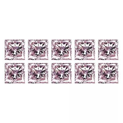 0.26 Ct I-2 [10 Pcs Lot]  Square 1.6 MM Fancy Light Pink Natural Argyle Diamond • $202.07