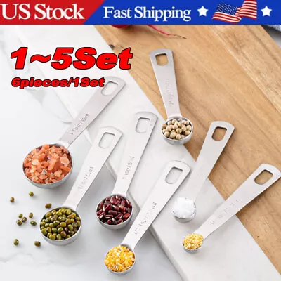 Stainless Measuring Steel 18/8 Spoons Set Cups And Quality-01Piece Heavy Duty • $17.88