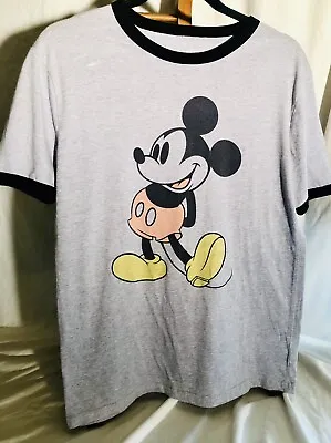 Disney Official Mickey Mouse Ringer Tshirt Vintage Look Size Small • $12.99