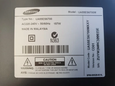 $20 • Buy Samsung UA55ES6700 TV